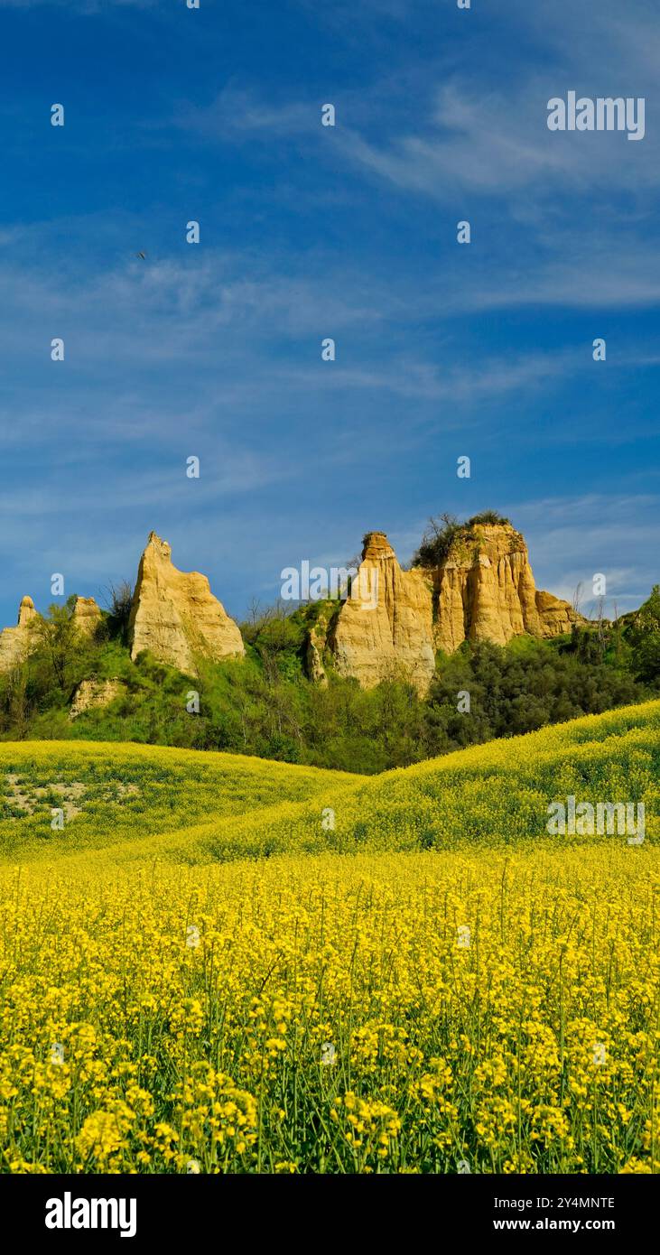 Le Balze del Valdarno, provincia di Arezzo, Toscana, Italia Foto Stock