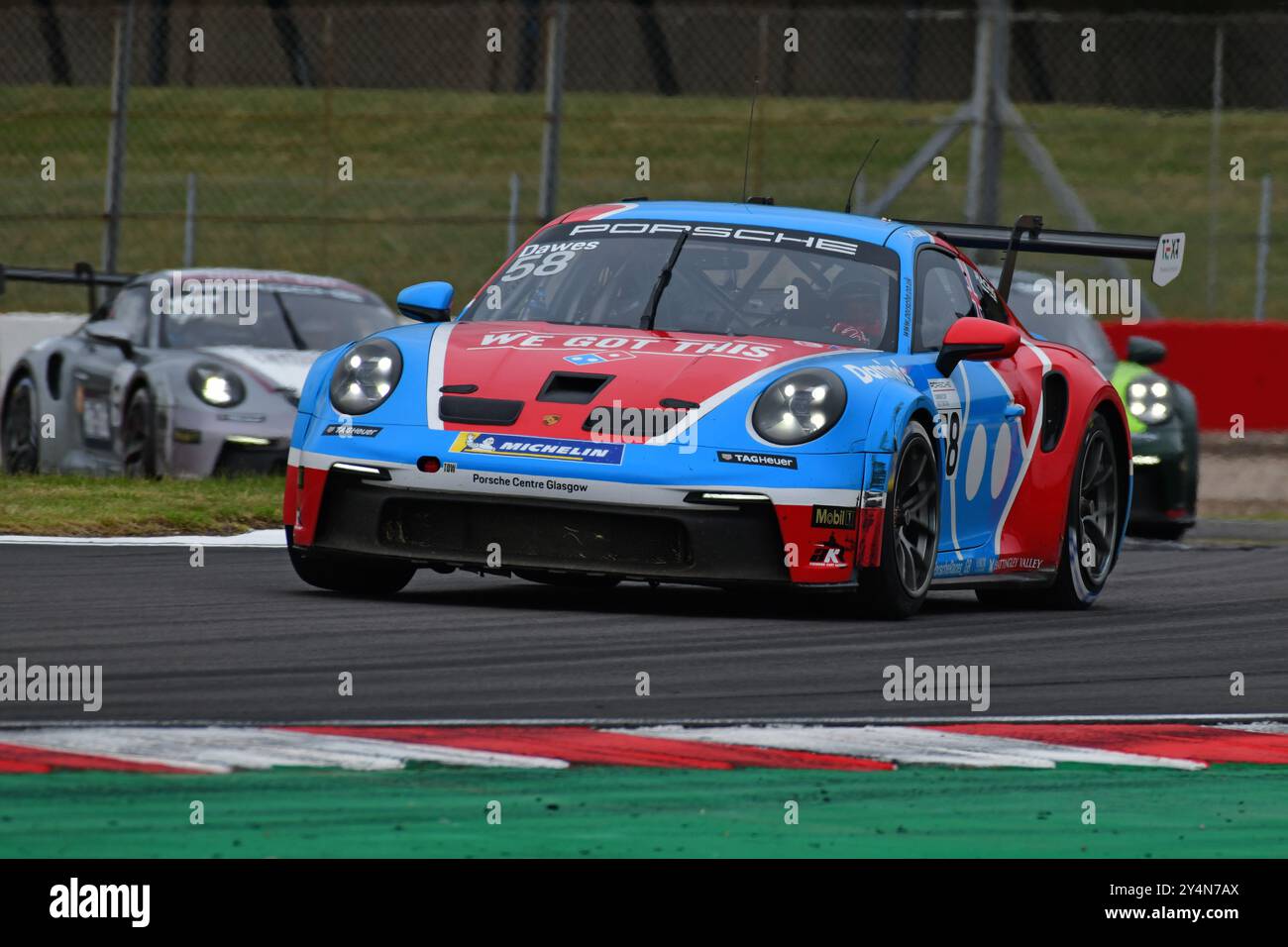 Henry Dawes, Century Motorsport, Porsche 911 GT3 Cup, Porsche Carrera Cup Gran Bretagna 2024, una singola serie di marchi con tutti i piloti che pilotano Porsche Foto Stock