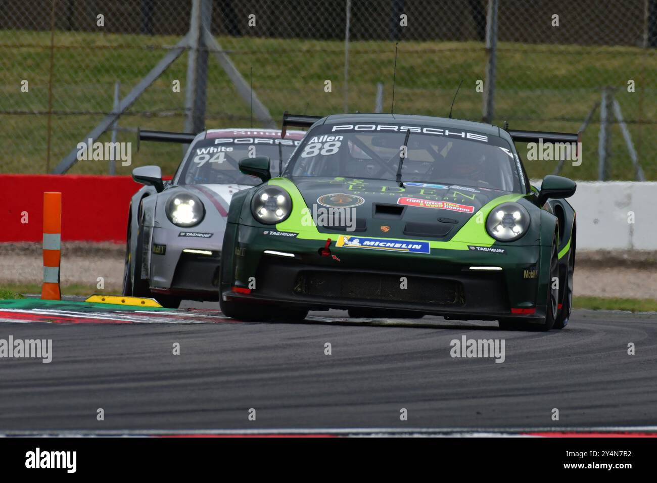 Lucca Allen, Eden Race Drive, Porsche 911 GT3 Cup, Porsche Carrera Cup Gran Bretagna 2024, una singola serie di marchi con tutti i piloti che pilotano Porsche 91 Foto Stock