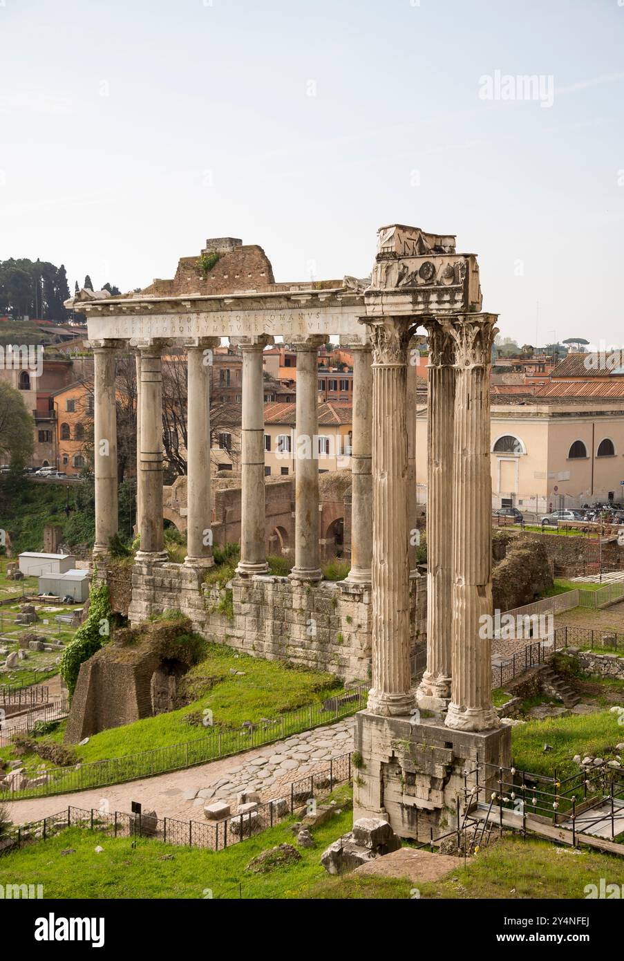 Foro Romano. Qui vi era la vita sociale della città. Roma. Italia Foto Stock