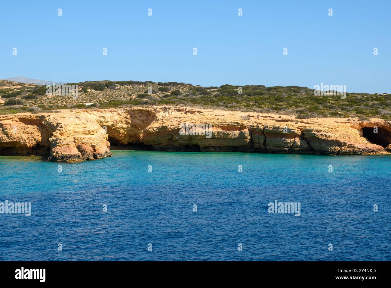 Ano Koufonisi rocce e scogliere. Koufonisia, piccole Cicladi, Grecia Foto Stock