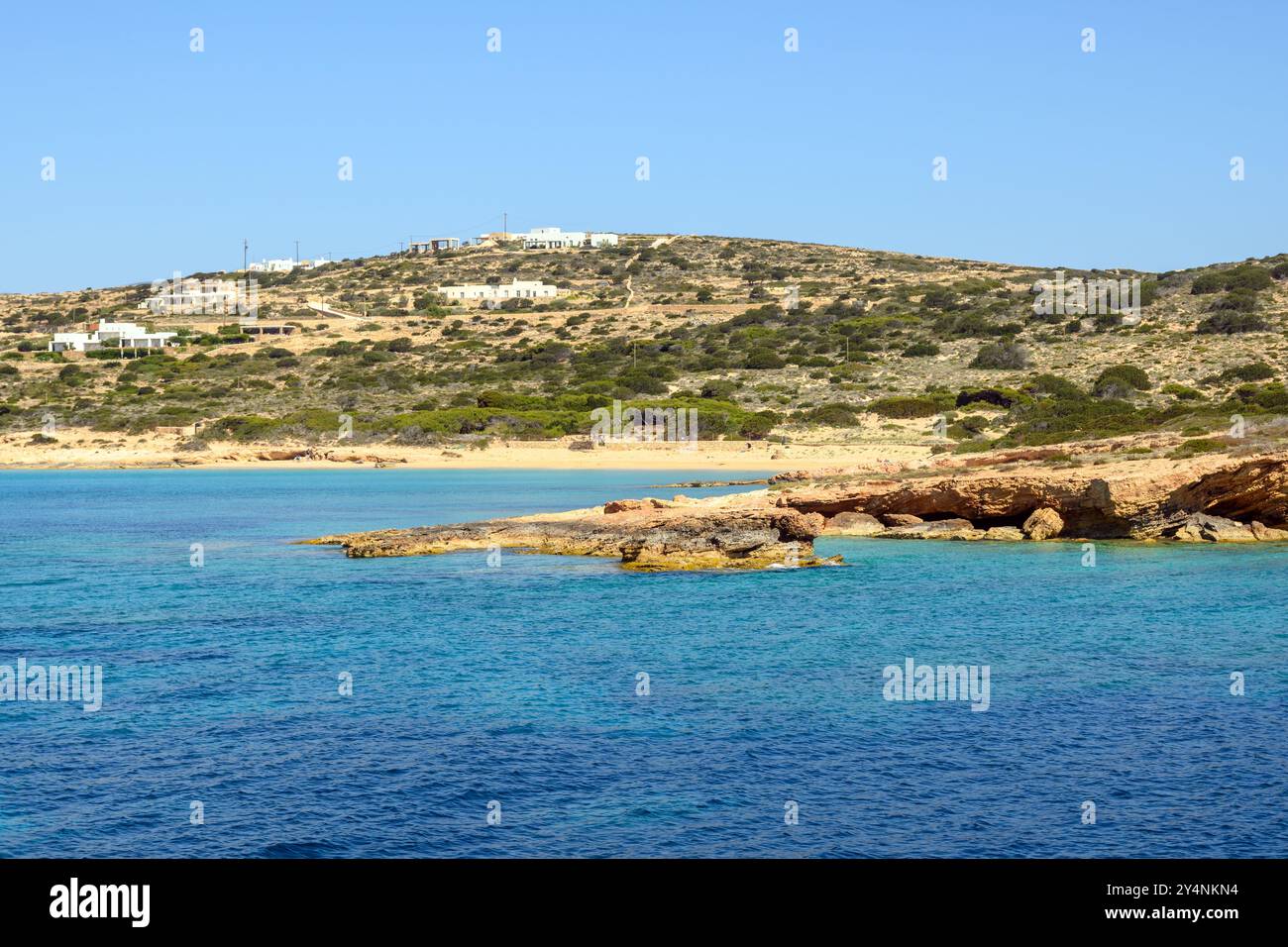 La costa dell'isola di Ano Koufonisi. Koufonisia, piccole Cicladi, Grecia Foto Stock