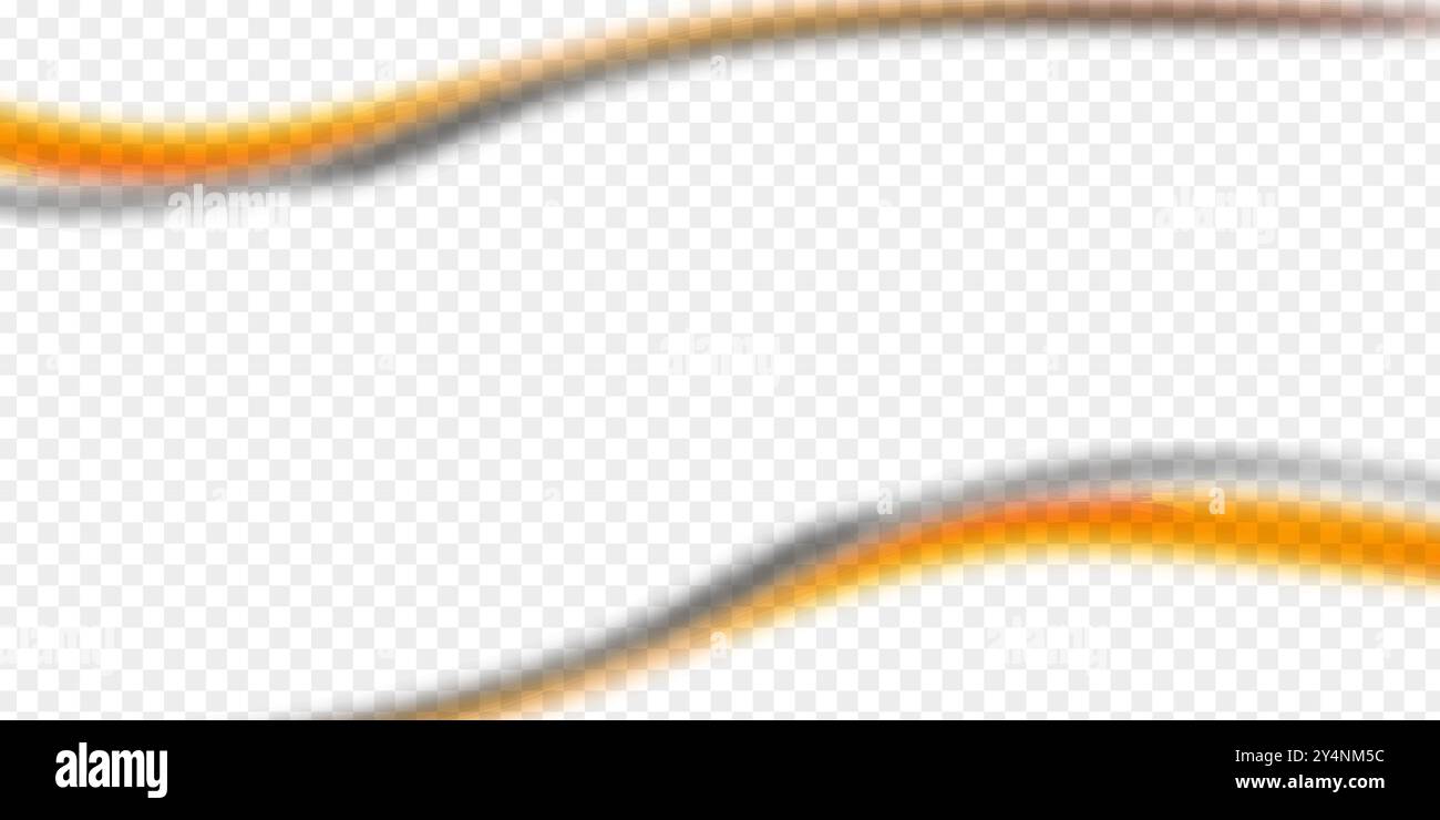 Illustrazione vettoriale di linee di sfocatura ondulate su sfondo trasparente Illustrazione Vettoriale
