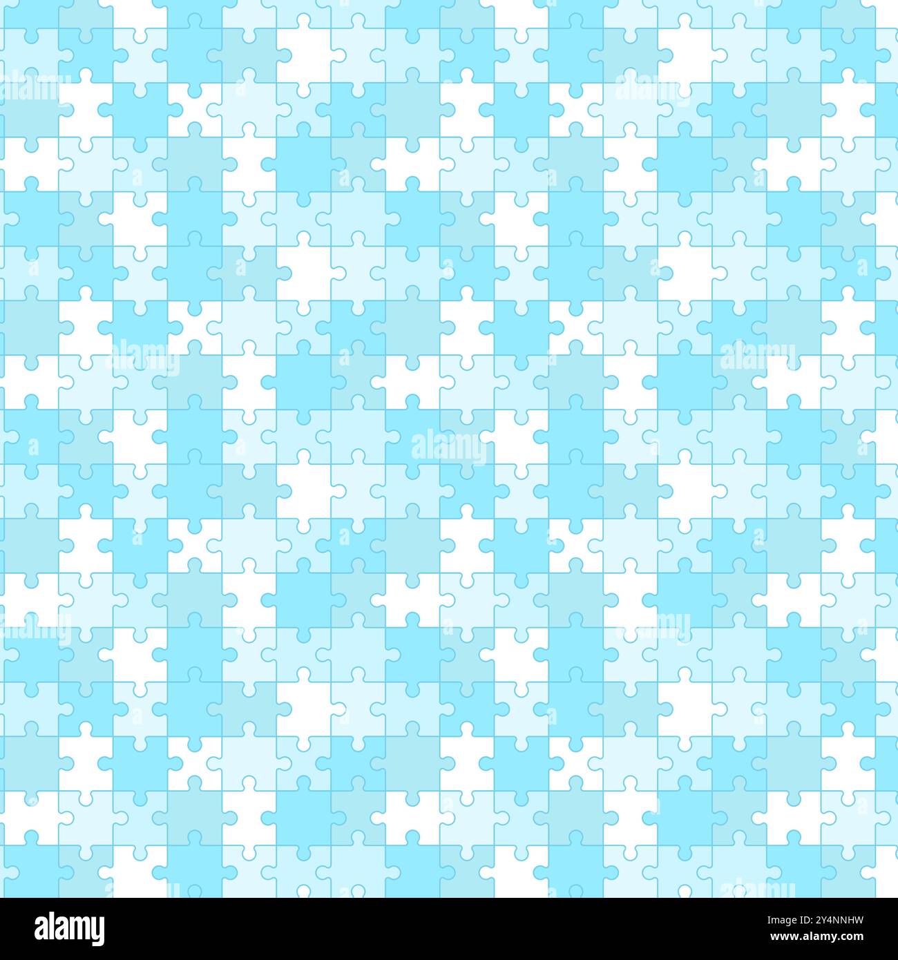 Puzzle colorato blu con motivo senza cuciture Illustrazione Vettoriale