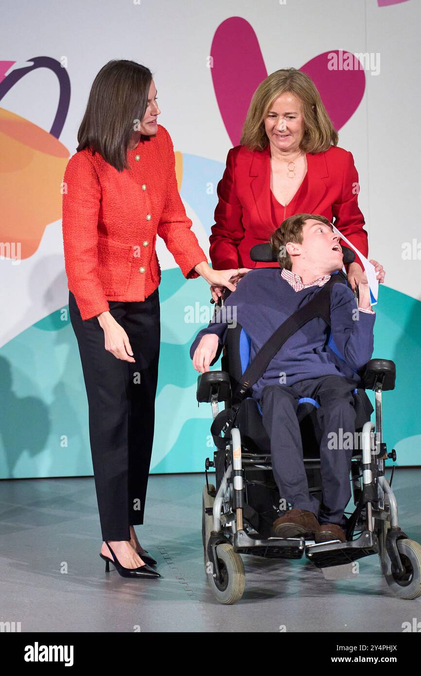 La regina Letizia di Spagna partecipa alle borse di azione sociale della Fondazione mutua Madrilena all'Auditorium mutua Madrilena il 18 marzo 2024 a Madrid, Spagna. Foto Stock