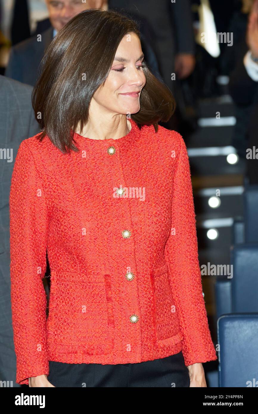 La regina Letizia di Spagna partecipa alle borse di azione sociale della Fondazione mutua Madrilena all'Auditorium mutua Madrilena il 18 marzo 2024 a Madrid, Spagna. Foto Stock