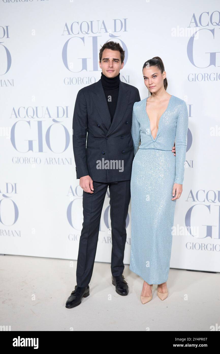 Pepe Barroso, gara Arias partecipa a "ACQUA DI GIO" di Giorgio Armani - Photocall a Matadero il 7 marzo 2024 a Madrid, Spagna. Foto Stock