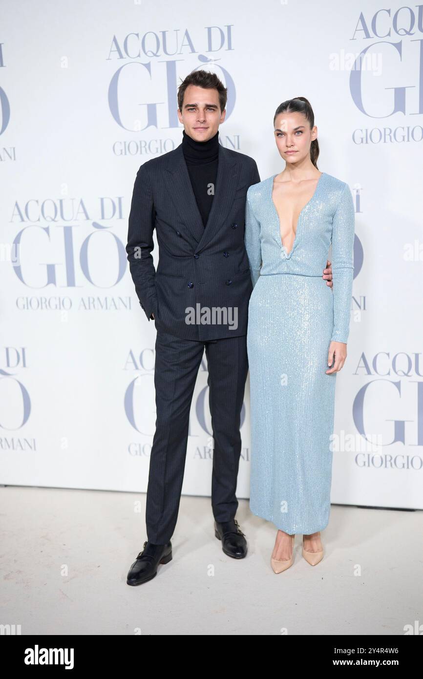 Pepe Barroso, gara Arias partecipa a "ACQUA DI GIO" di Giorgio Armani - Photocall a Matadero il 7 marzo 2024 a Madrid, Spagna. Foto Stock