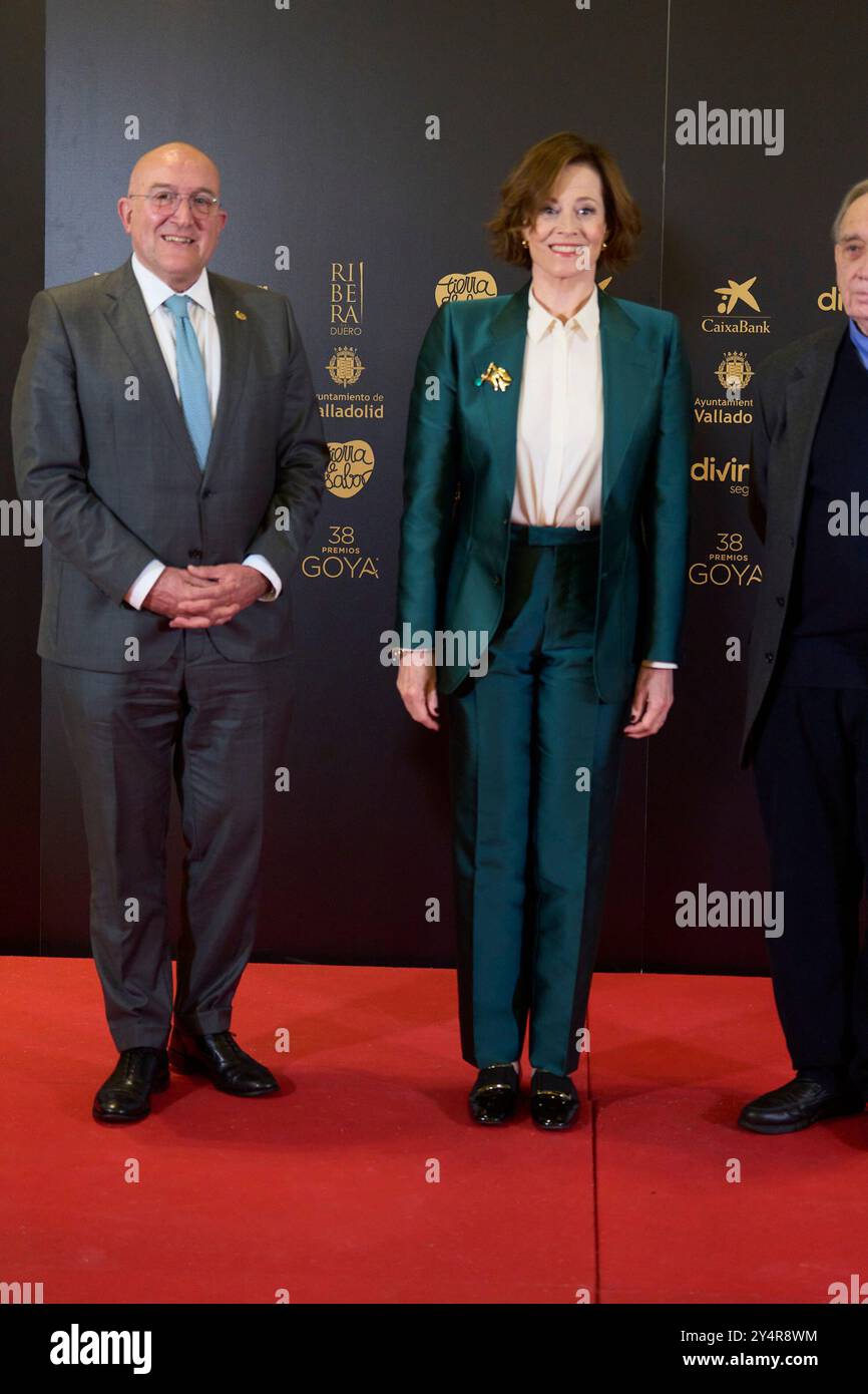 Sigourney Weaver partecipa a una fotochiamata come vincitore dell'International Goya Award 2024 durante il 38° Goya Awards al municipio il 9 febbraio 2024 a Valladolid, in Spagna. Foto Stock