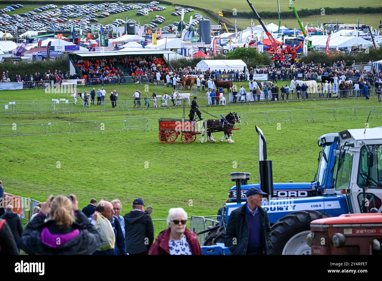 Westmorland County Show Cumbria celebra il meglio della vita rurale, bestiame, cani, pecore, macchinari e prodotti locali. Westmorlland County Agricultural Foto Stock