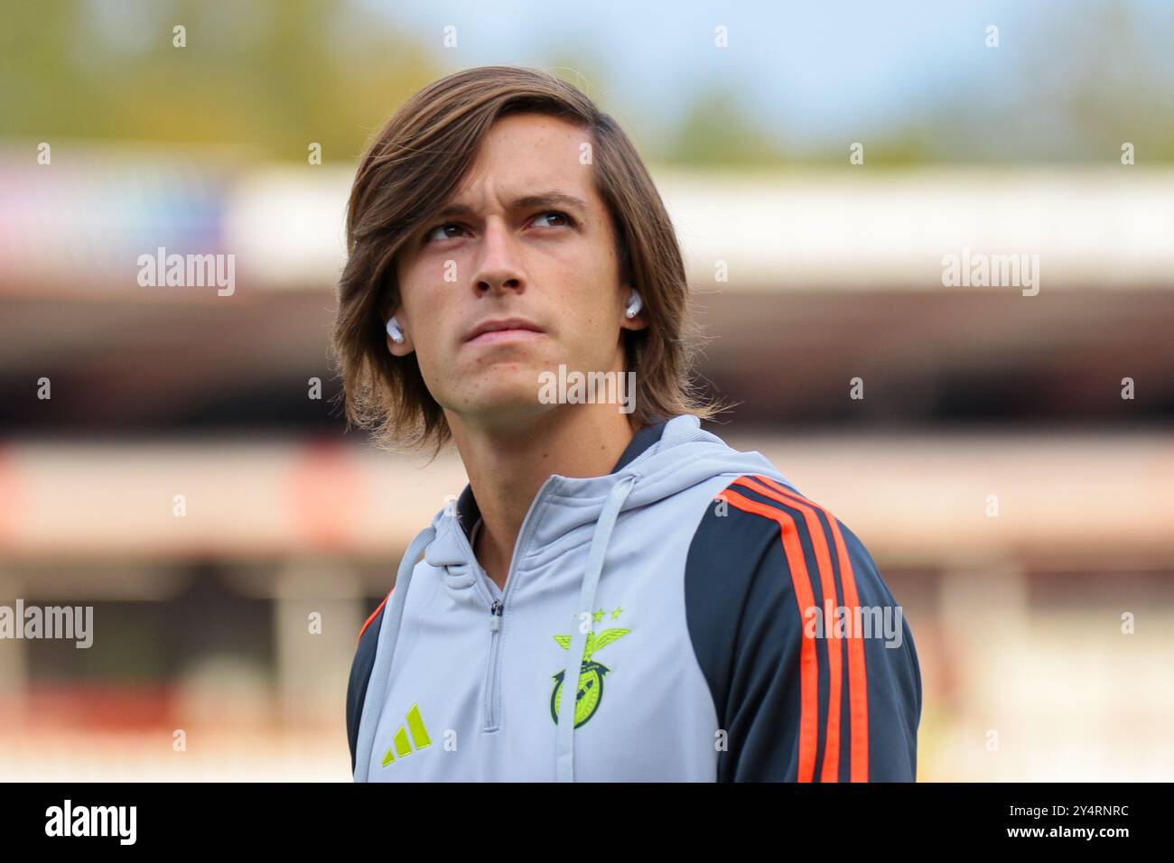 Belgrado, Serbia. 19 settembre 2024. Alvaro Carreras del Benfica in vista del match di fase MD1 di UEFA Champions League 2024/25 tra FK Crvena Zvezda e SL Benfica al Rajko Mitic Stadium il 19 settembre 2024. Crediti: Dimitrije Vasiljevic/Alamy Live News Foto Stock