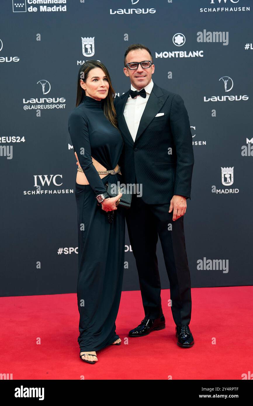 Sonia Amoruso, Alessandro del Piero partecipa al Laureus World Sports Awards Madrid 2024 - Red Carpet al Palacio de Cibeles il 22 aprile 2024 a Madrid, Spagna. Foto Stock