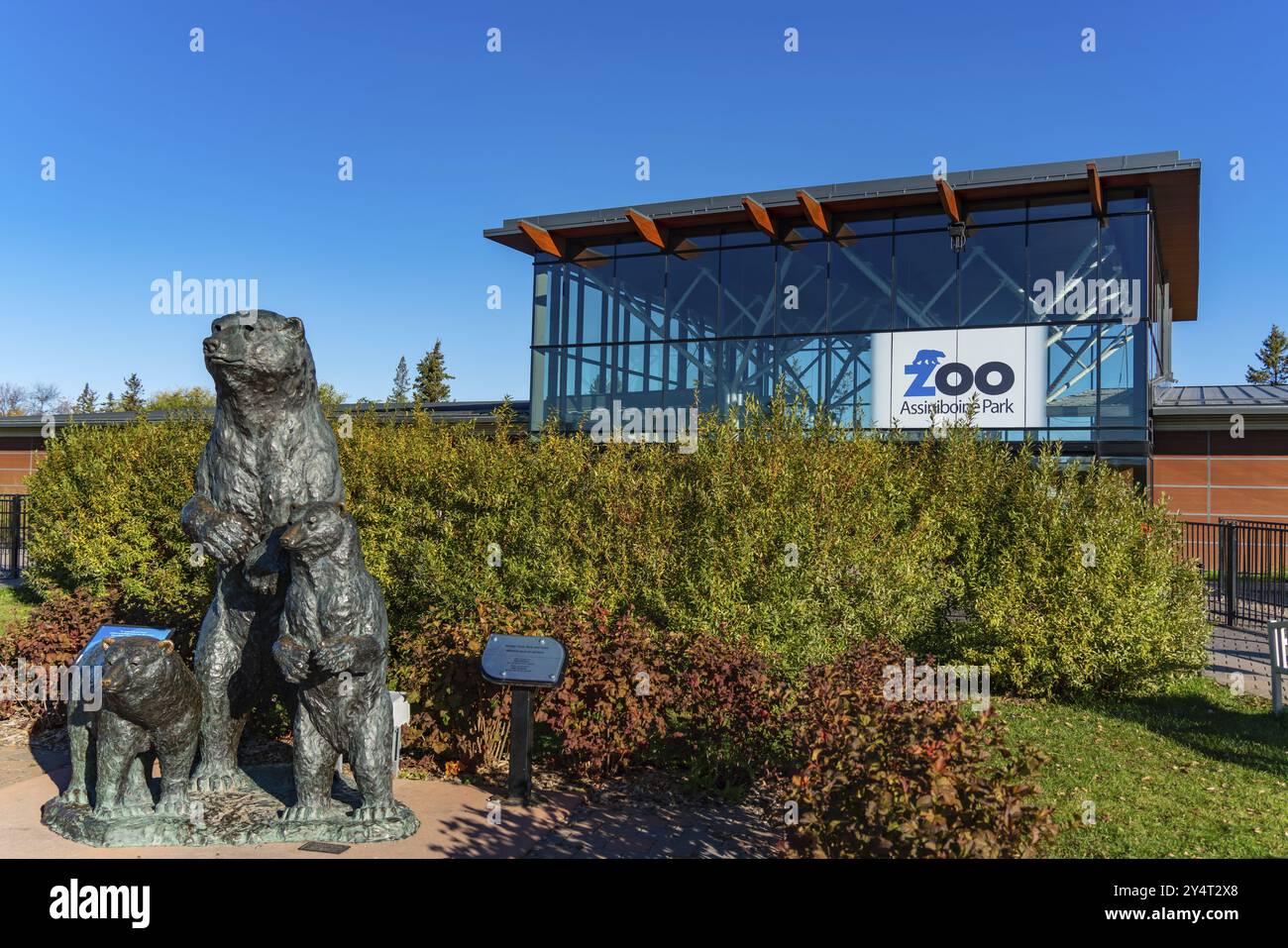 Ingresso all'Assiniboine Park Zoo a Winnipeg, Canada, Nord America Foto Stock