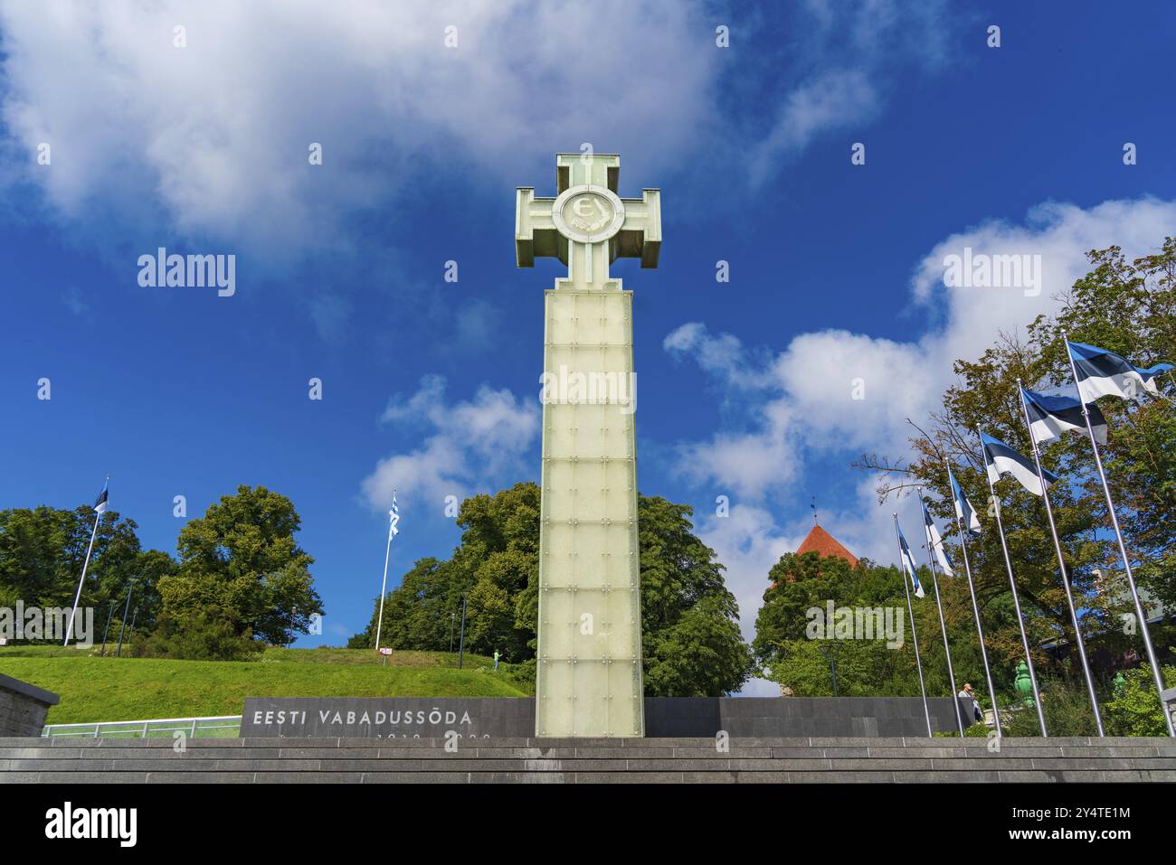 Colonna della Vittoria della guerra d'indipendenza a Tallinn, Estonia, Europa Foto Stock