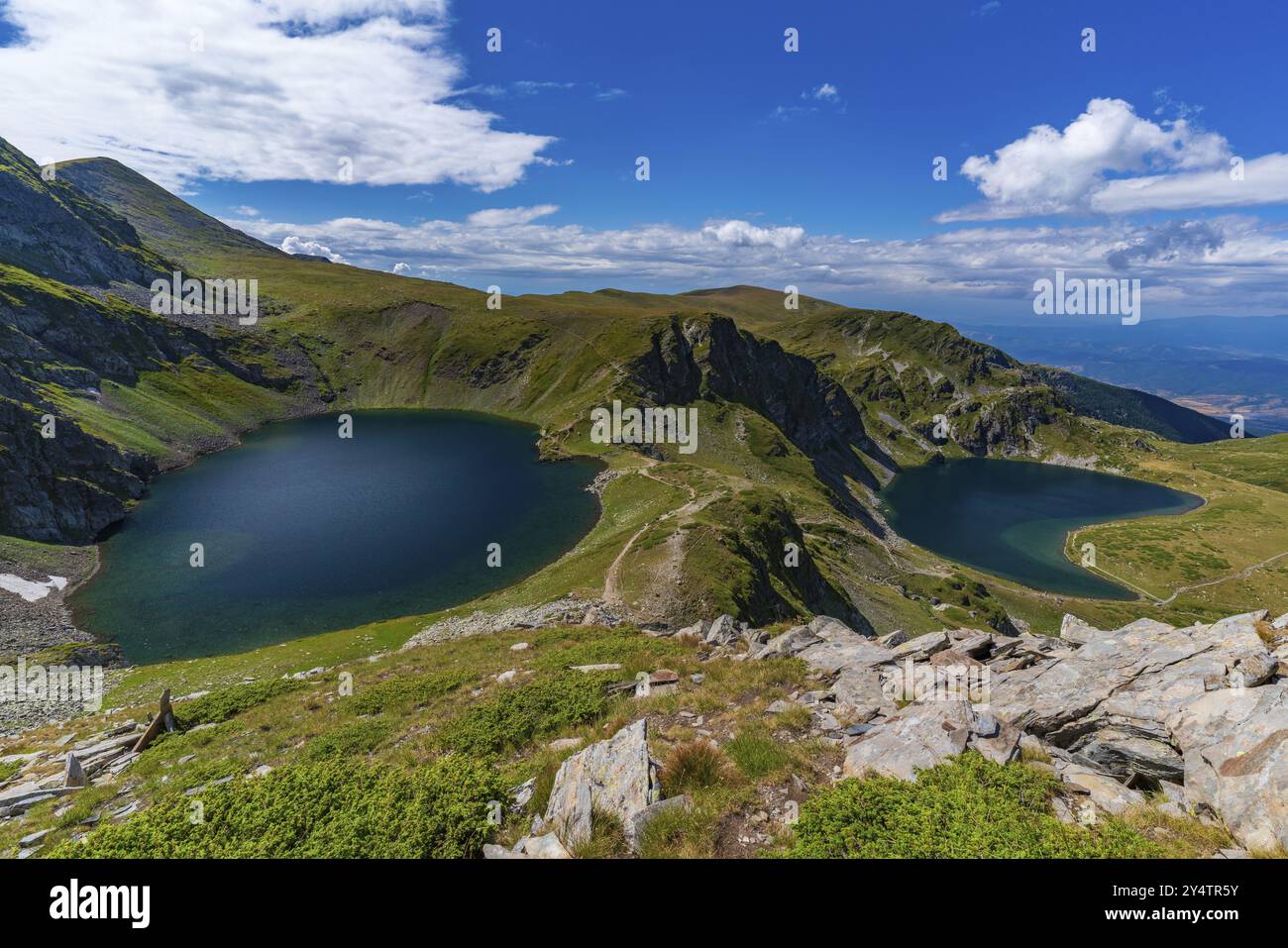 I sette laghi di Rila sul monte Rila, Bulgaria, Europa Foto Stock