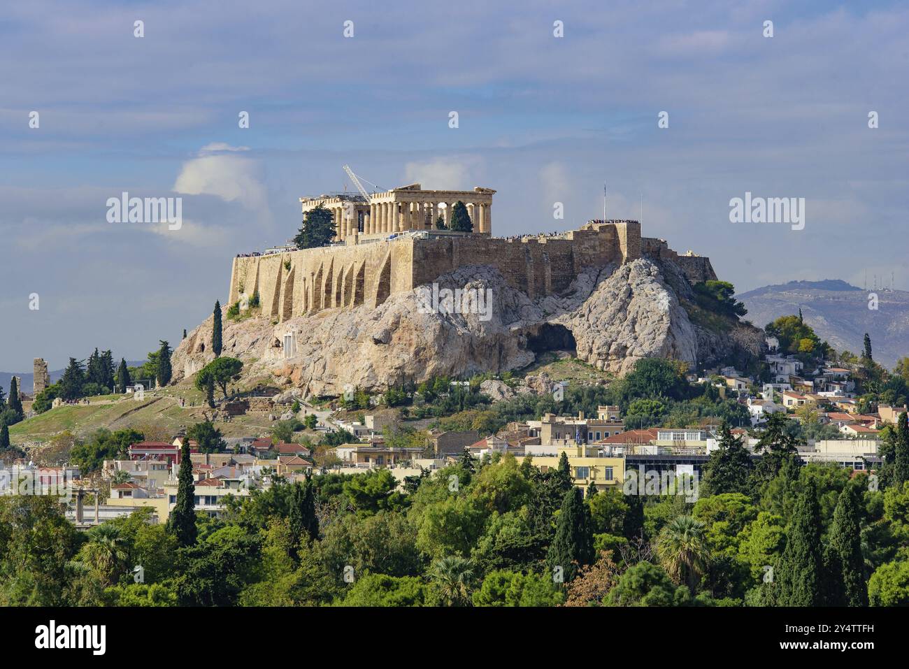 Acropoli di Atene, un'antica cittadella di Atene, Grecia, Europa Foto Stock