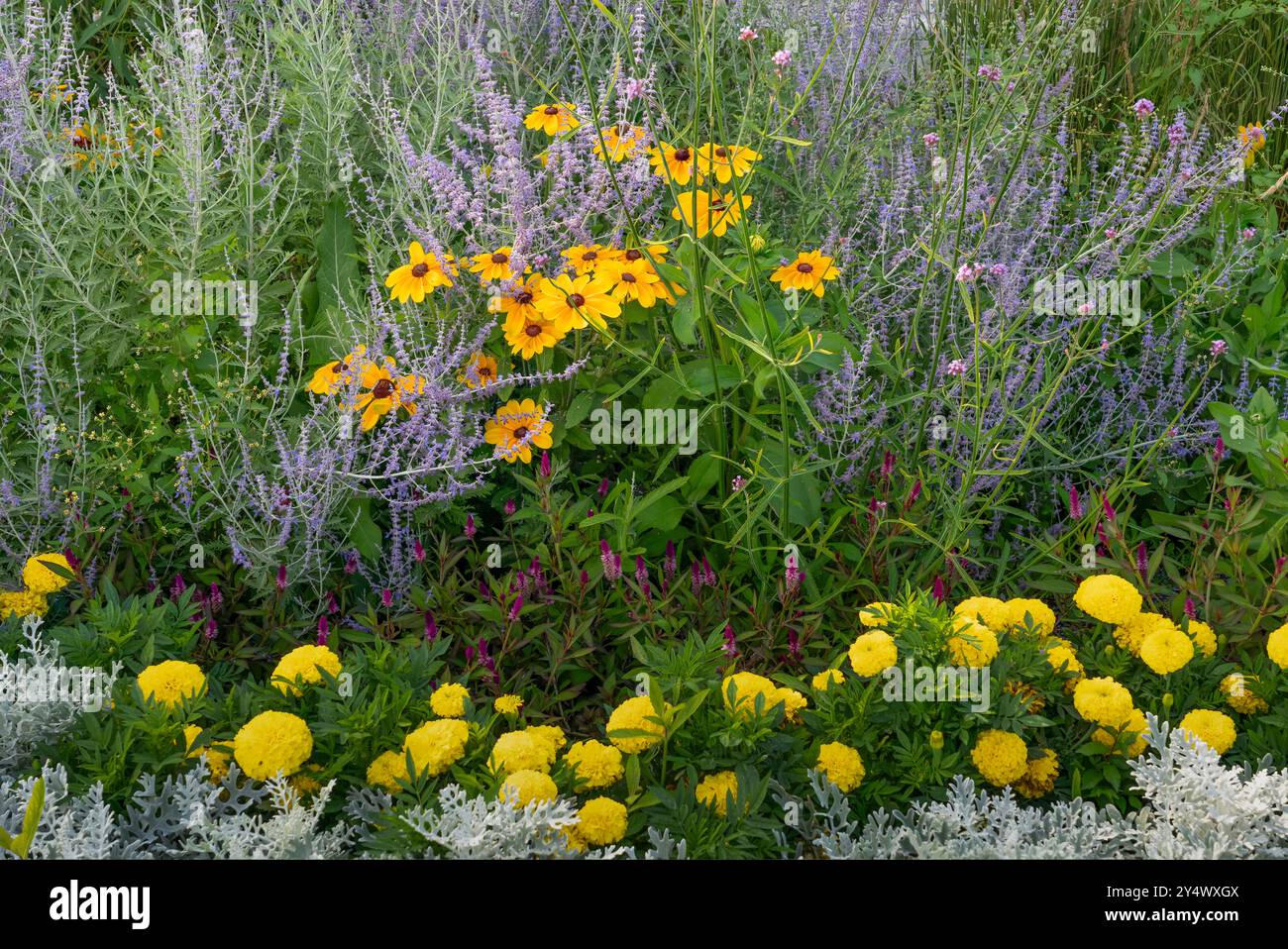 I giardini fioriti di Kildonan Park, Winnipeg, Manitoba, Canada. Foto Stock