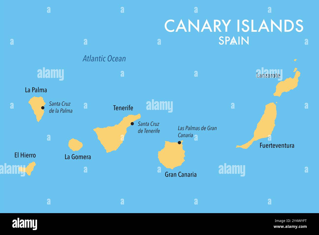 cartina geografica delle isole canarie
