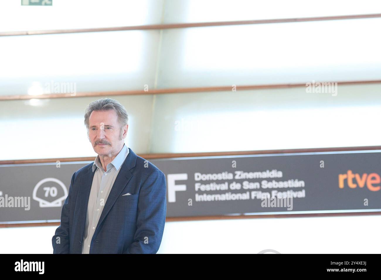 Liam Neeson ha partecipato a "Marlowe" Photocall durante il 70° Festival Internazionale del Cinema di San Sebastian al Palazzo Kursaal il 24 settembre 2022 a Donostia / San Sebastian, Spagna. Foto Stock