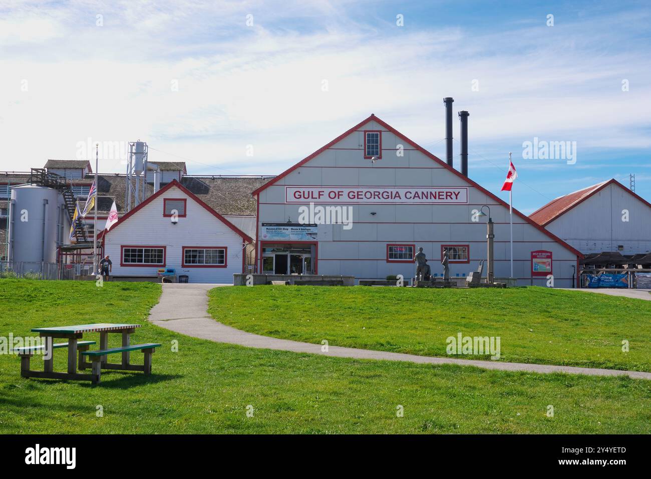 Gulf of Georgia Cannery National Historic Site - West Coast Fishing History Museum - Steveston Village, Richmond, B. C., Camada. Foto Stock