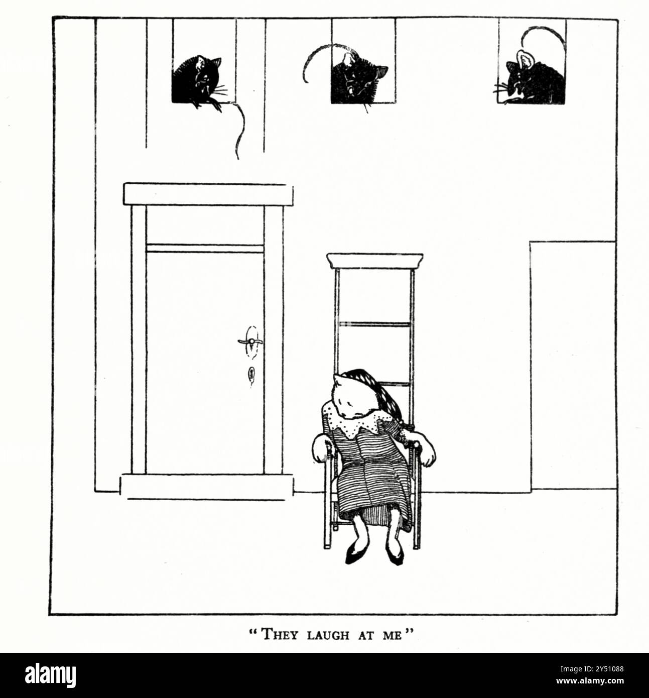 RIDONO DI ME DAI CORISTI DI ST. GUDULE Folk Tales of Flanders Illustrated by Jean de Bosschère (Uccle, 5 luglio 1878 – Châteauroux, 17 gennaio 1953) è stato uno scrittore e pittore belga pubblicato nel 1919 da Dodd, Mead & Company Foto Stock