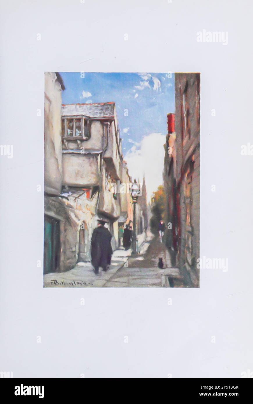 GROVE STREET Oxford di John Fulleylove John Fulleylove (18 agosto 1845 – 22 maggio 1908) è stato un artista e illustratore paesaggista inglese Oxford è una città storica e la città della contea dell'Oxfordshire, è famosa per la sua università, la più antica del mondo di lingua inglese, e per la sua architettura, cultura e industrie. Foto Stock