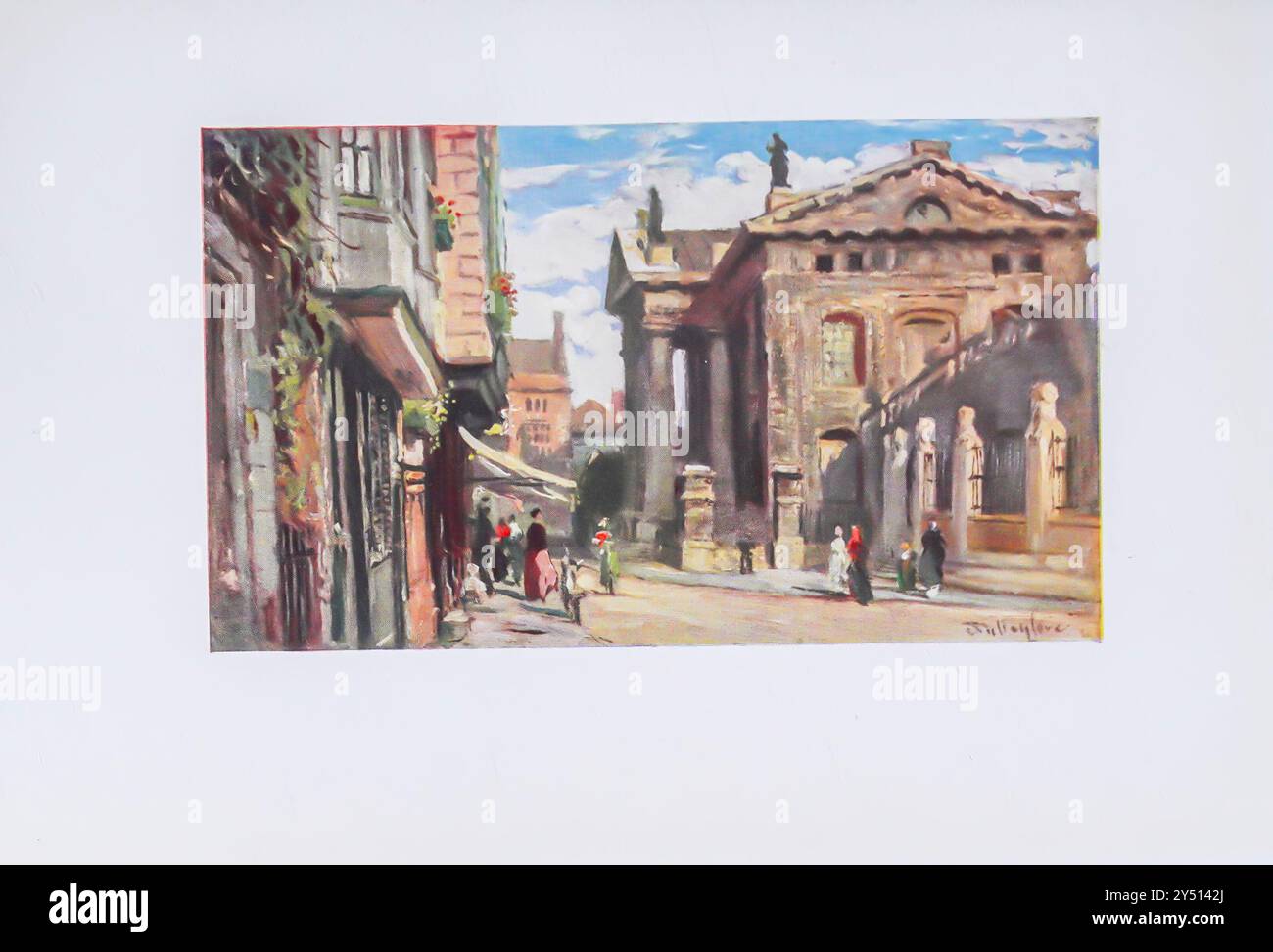 L'EDIFICIO CLARENDON, LOOKING EAST Oxford di John Fulleylove John Fulleylove (18 agosto 1845 – 22 maggio 1908) è stato un paesaggista e illustratore inglese Oxford è una città storica e la città della contea dell'Oxfordshire, è famosa per la sua università, la più antica del mondo di lingua inglese, e per la sua architettura, cultura e industrie. Foto Stock