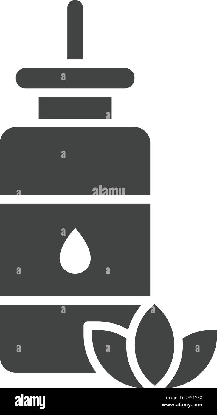 Immagine vettoriale icona olio essenziale. Adatto per applicazioni mobili applicazioni Web e supporti di stampa. Illustrazione Vettoriale