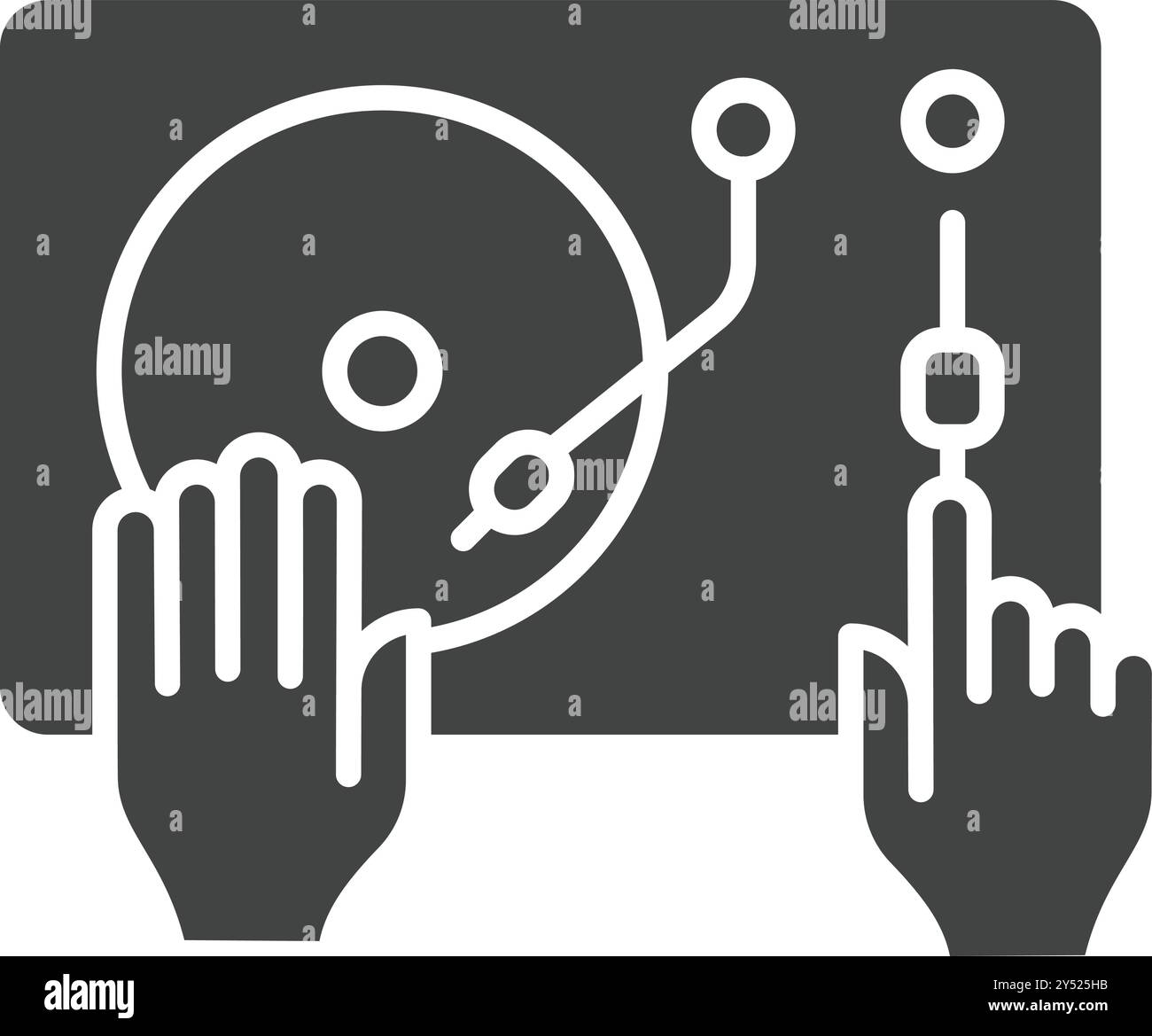 Immagine vettoriale icona DJ Mixer. Adatto per applicazioni mobili applicazioni Web e supporti di stampa. Illustrazione Vettoriale