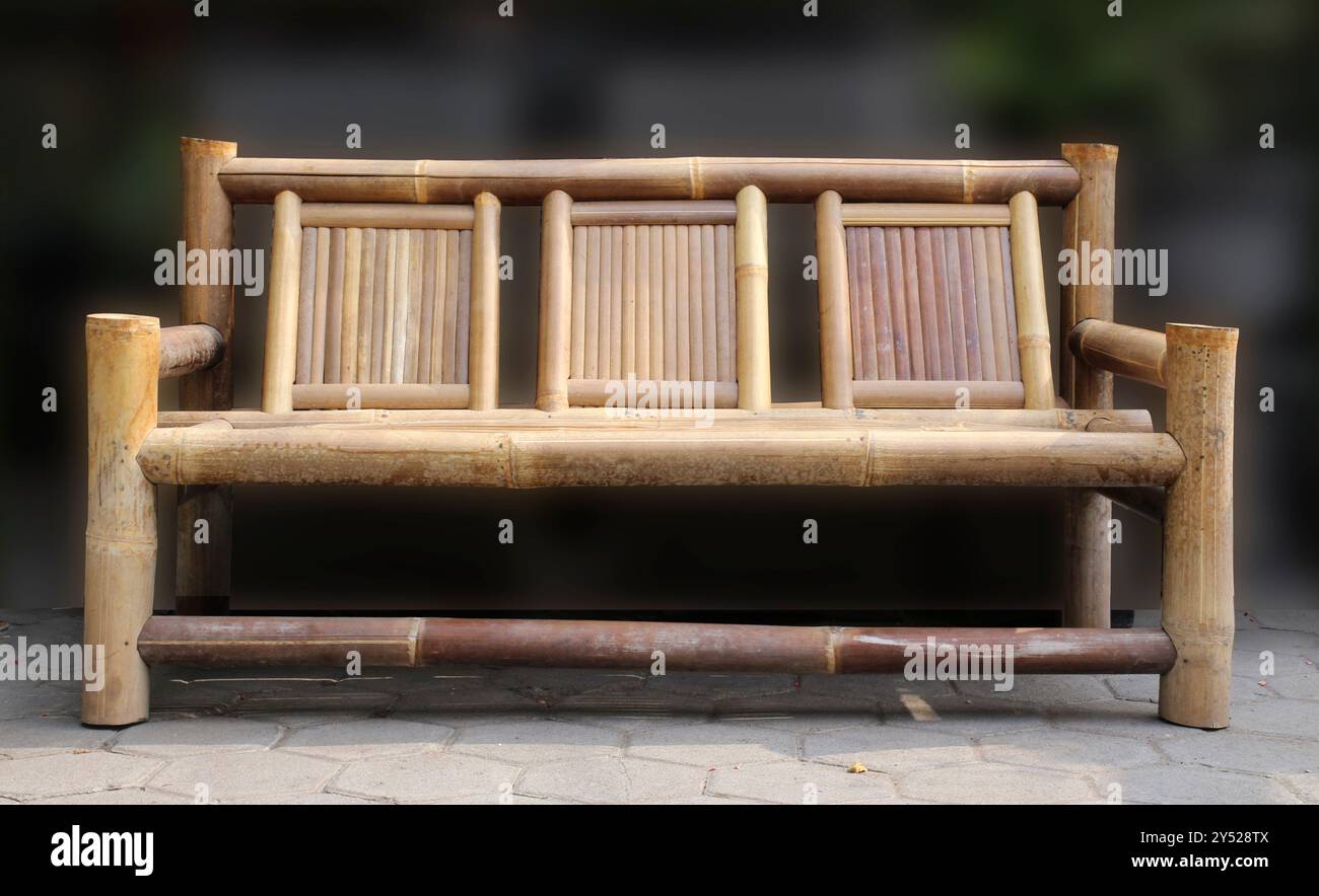 Sedia di bambù dall'Indonesia, Yogyakarta è uno stile tradizionale. Foto Stock