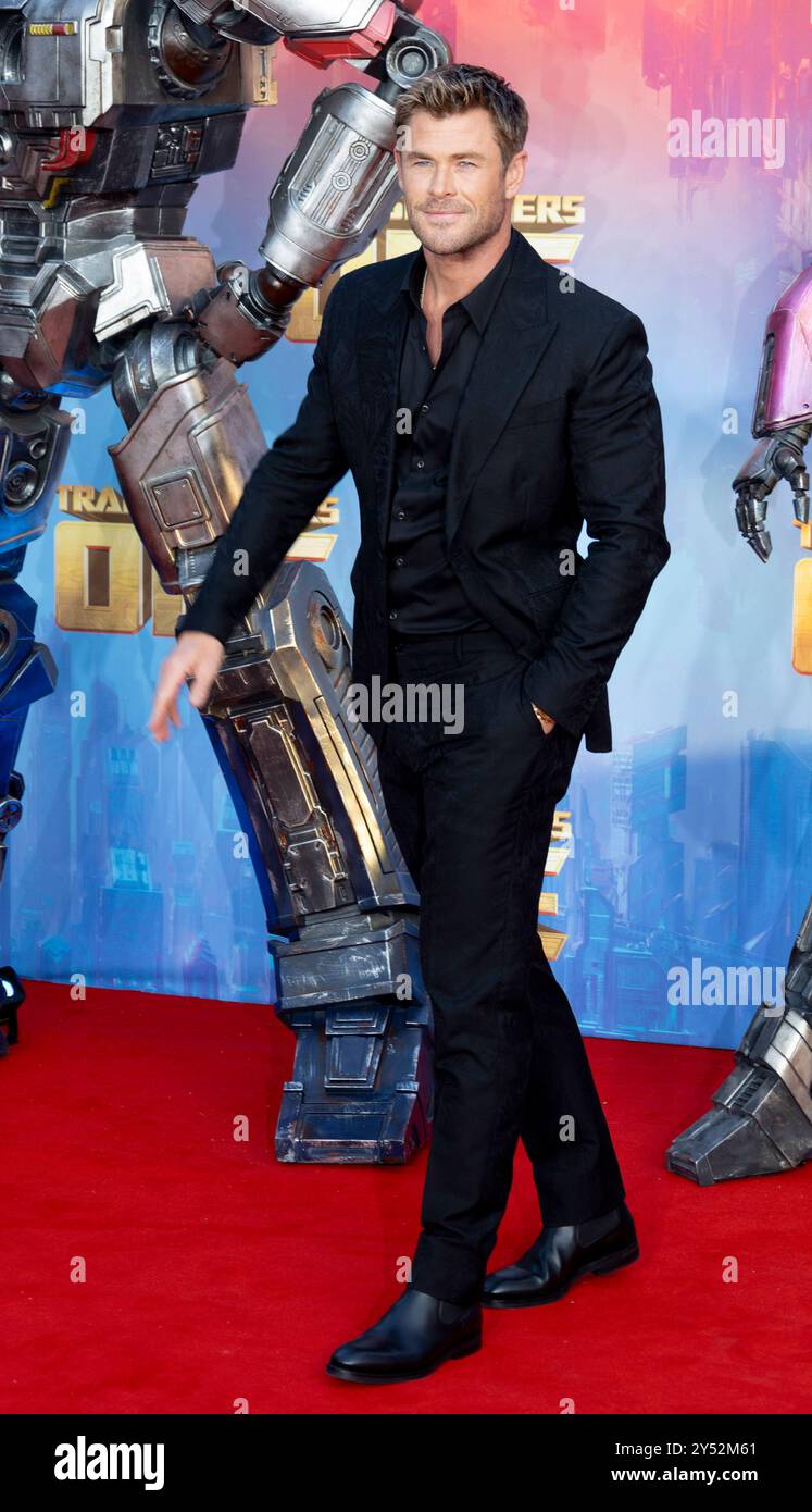 19 settembre 2024, Londra, Inghilterra, Regno Unito - Chris Hemsworth partecipa a Transformers One UK Premiere, Cineworld, Leceister Square Foto Stock