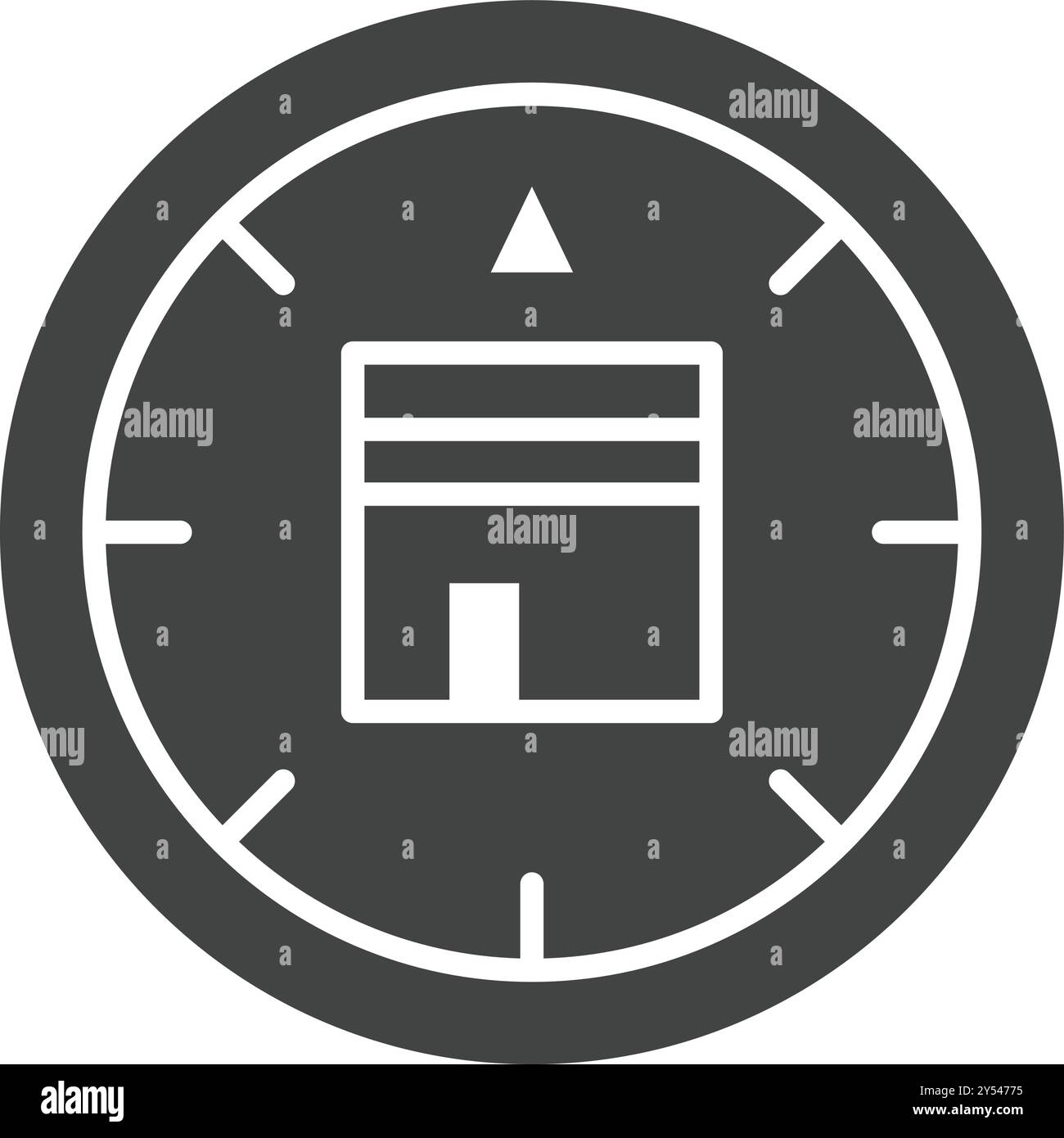 Immagine vettoriale dell'icona qibla. Adatto per applicazioni mobili applicazioni Web e supporti di stampa. Illustrazione Vettoriale