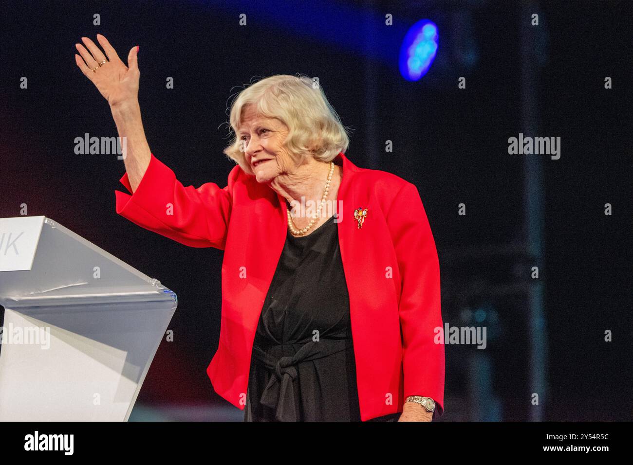 Ann Widdecombe portavoce dell' immigrazione interviene alla CONFERENZA REFORM UK 2024 . Birmingham, NEC. UK Picture garyroberts/worldwidefeatures.com Foto Stock