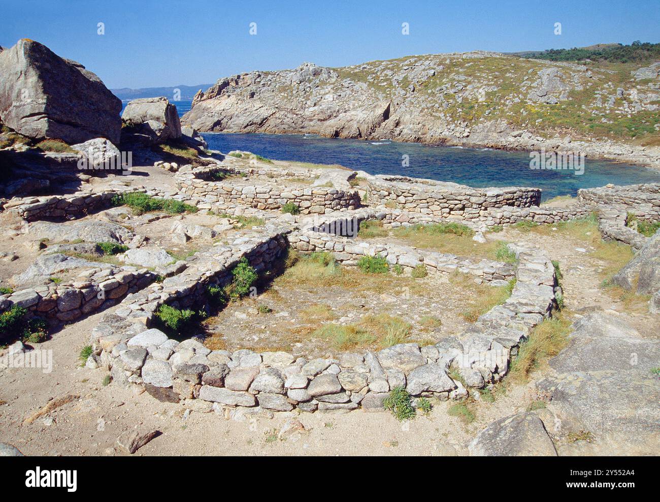 Baroña pre-Roman Fort. La Coruña provincia, Galizia, Spagna. Foto Stock