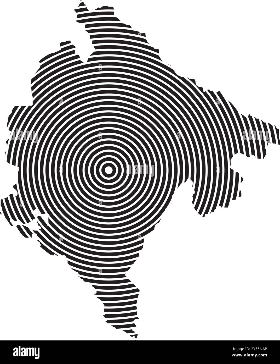 Disegno elemento icona mappa Montenegro Illustrazione Vettoriale