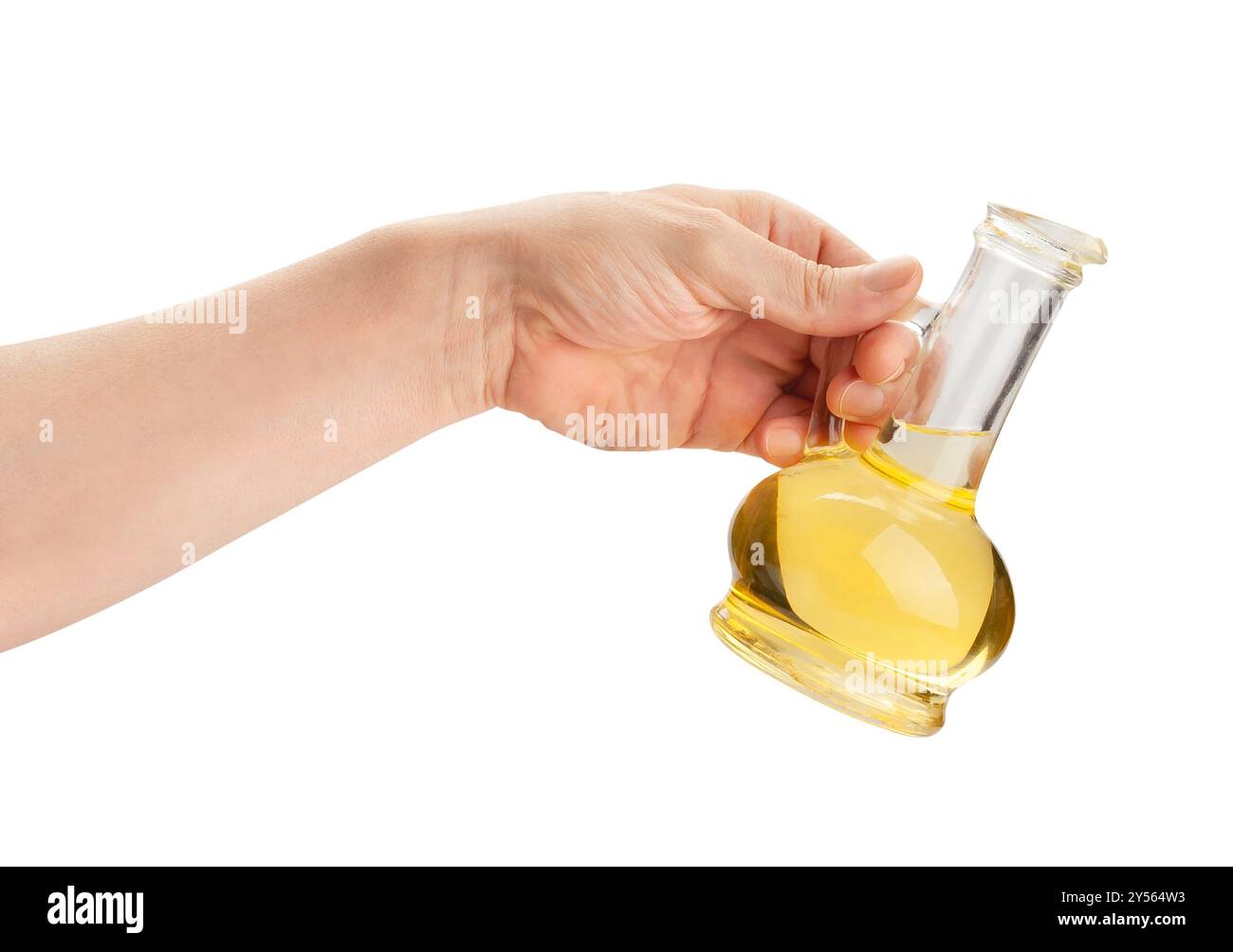 vaschetta dell'olio nel percorso manuale isolata su bianco Foto Stock