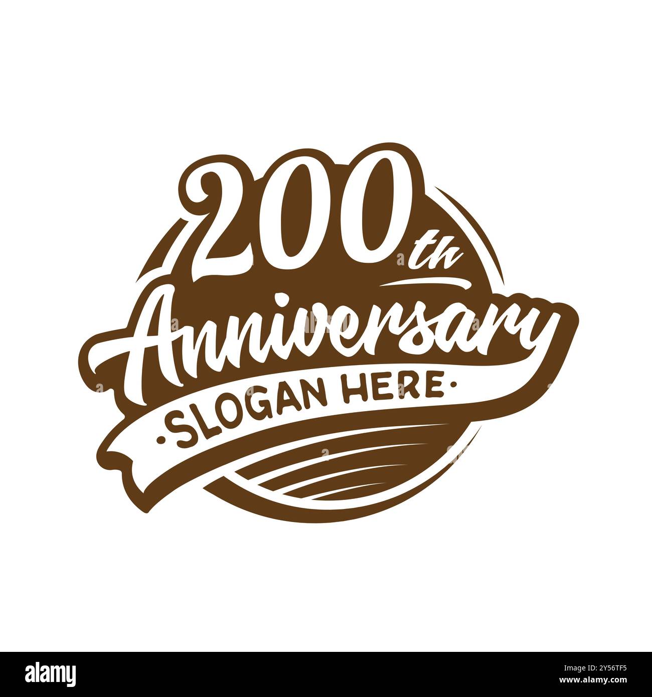 modello di design per il 200° anniversario. Vettore e illustrazione. 200° logo. Illustrazione Vettoriale