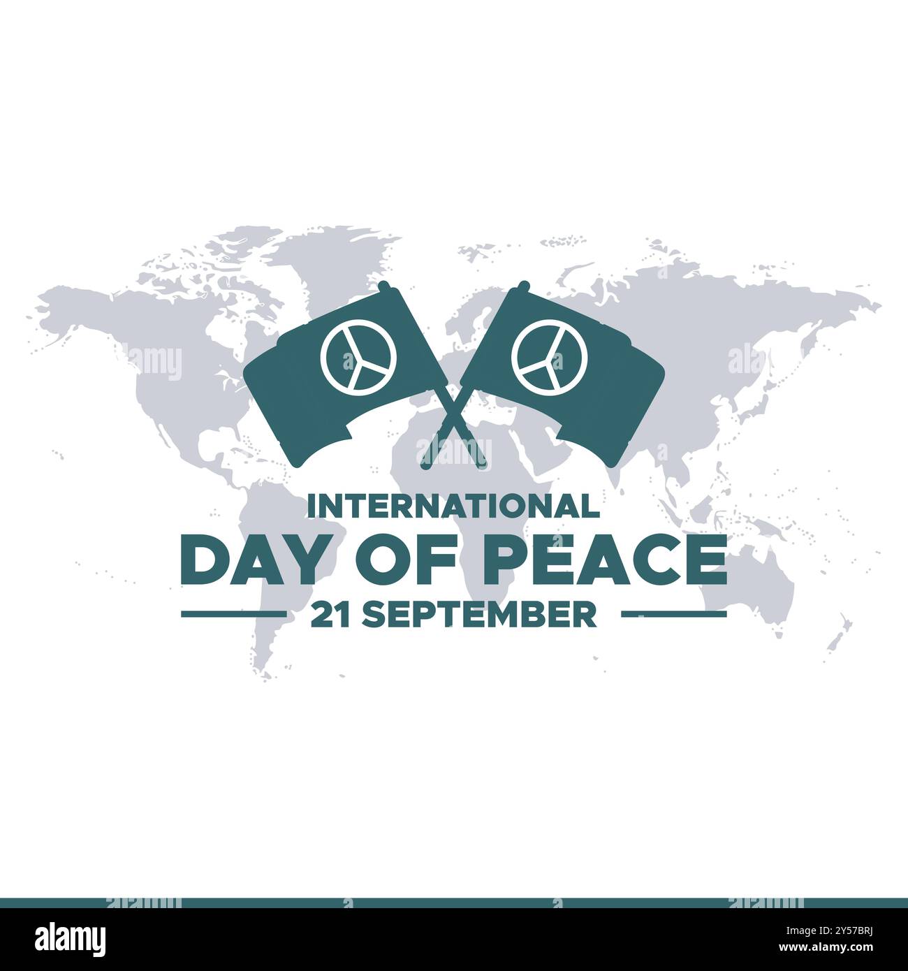 Giornata Internazionale della Pace, 21 settembre, giornata Internazionale della Pace che si tiene il 21 settembre di ogni anno, banner, post, design degli annunci, illustrazione vettoriale. Illustrazione Vettoriale