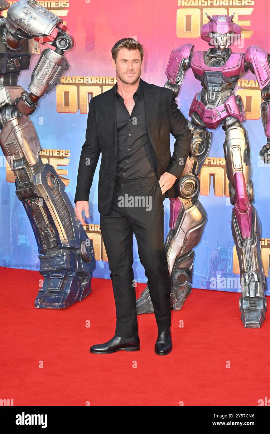 Londra, Regno Unito - 19 settembre 2024 Chris Hemsworth alla prima europea di Transformers One al Cineworld Leicester Square, Londra, Inghilterra, Regno Unito. CAP/JOR © JOR/Capital Pictures/MediaPunch *** SOLO Stati Uniti*** Foto Stock