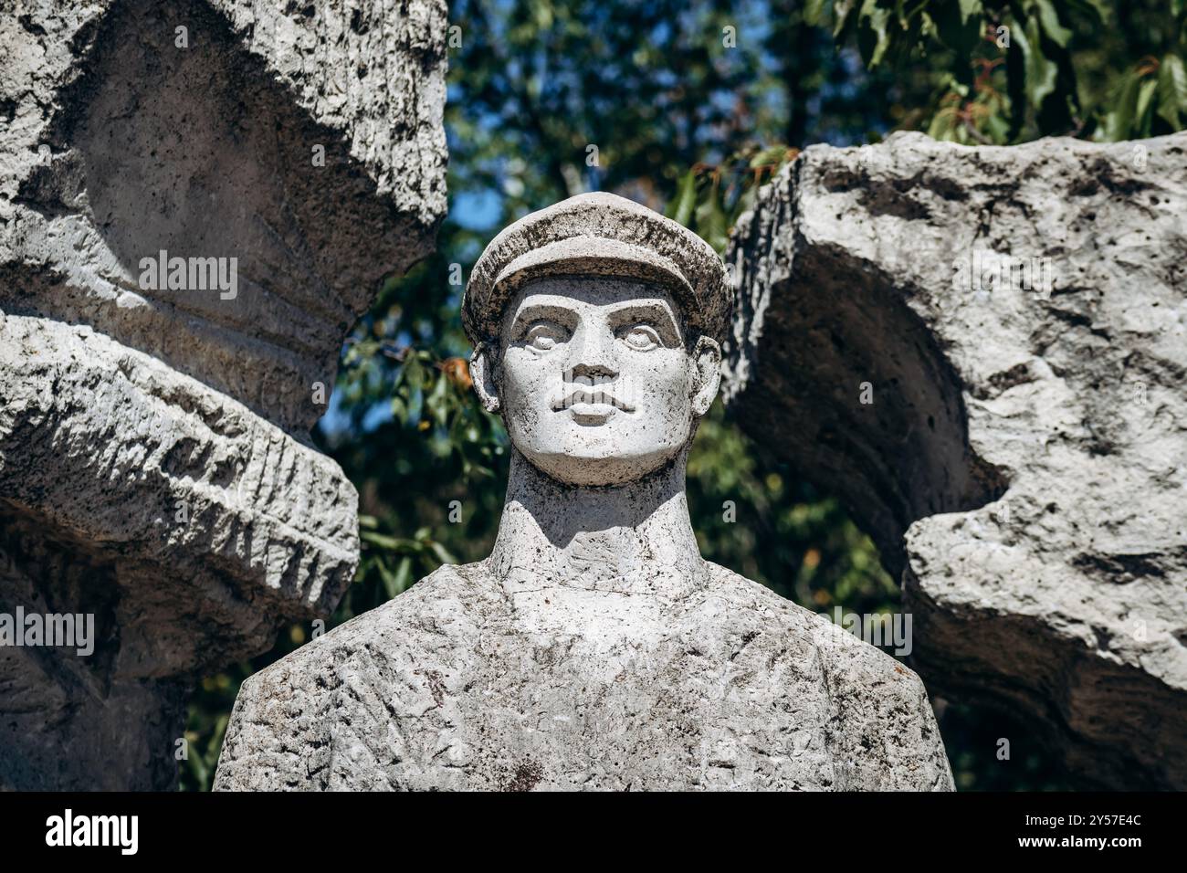 Budapest, Ungheria - 10 agosto 2024: Monumento alla liberazione, artista Istvan Kiss, 1971. Parco Memento Foto Stock