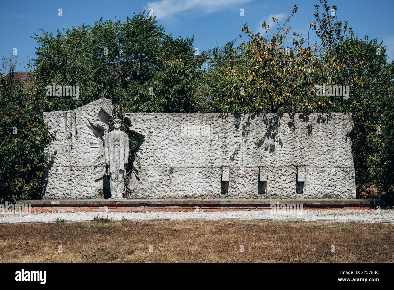 Budapest, Ungheria - 10 agosto 2024: Monumento alla liberazione, artista Istvan Kiss, 1971. Parco Memento Foto Stock