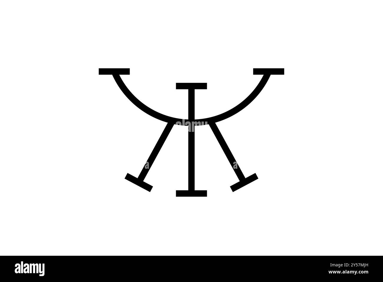 Sigillo di prosperità divina, aumenta la tua abbondanza e prosperità con questo simbolo. Caricalo con le tue intenzioni. Tatuaggio con logo vettoriale nero isolato Illustrazione Vettoriale