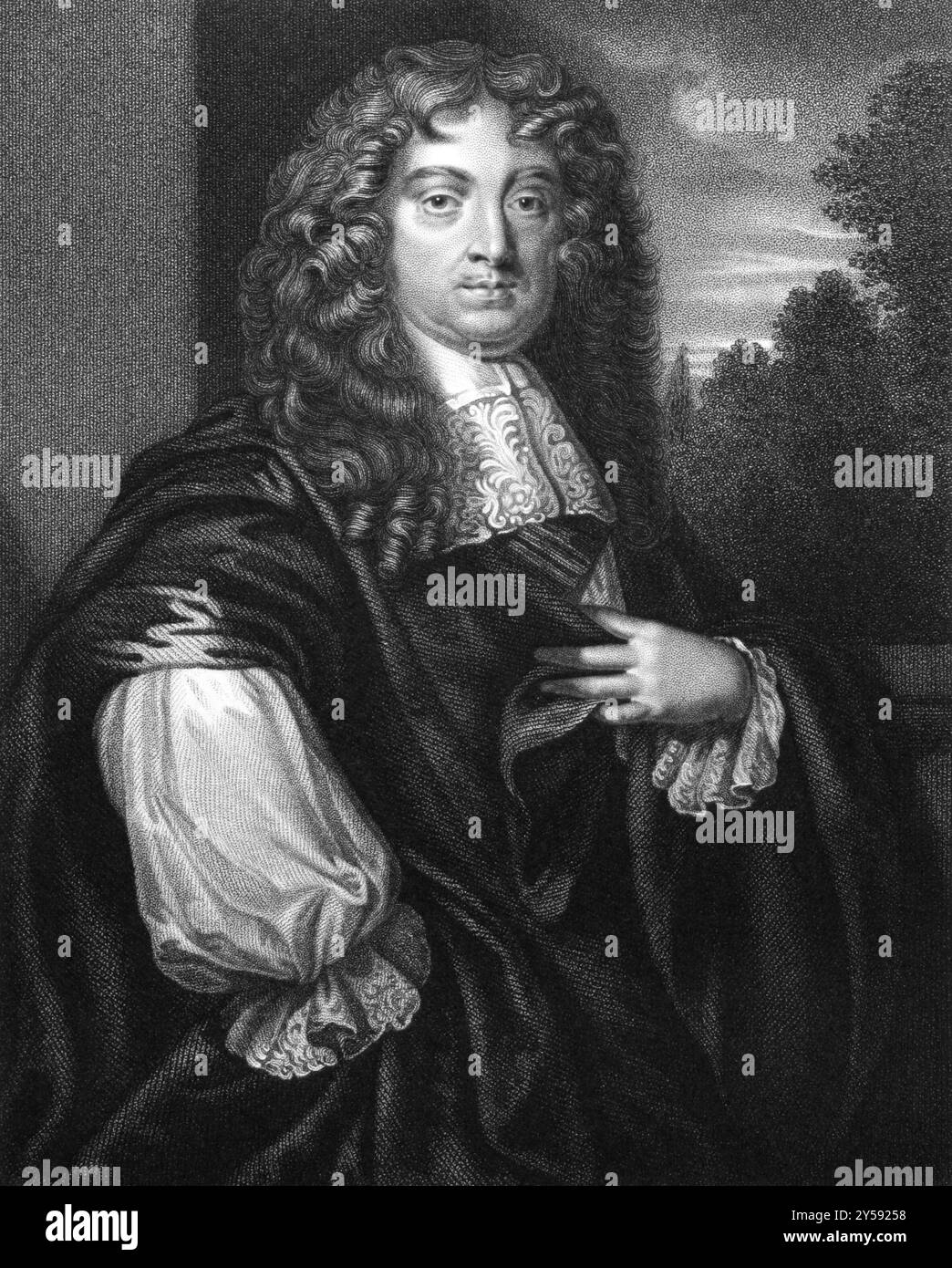 John Maitland, i duca di Lauderdale (1616-1682) su incisione dal 1831. Politico scozzese e leader all'interno del Ministero della Cabala. Inciso da W.T.M Foto Stock