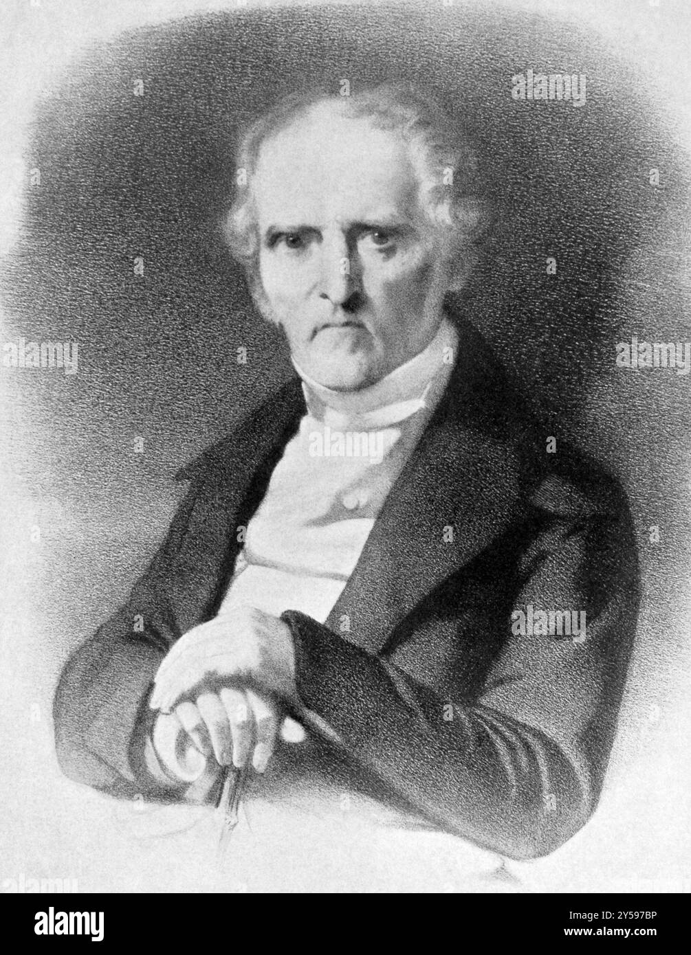 Charles Fourier (1772-1837) su stampa antica del 1899. Filosofo francese. Dopo Gigoux e pubblicato nel XIX secolo in Portraits, Germania, 1899 Foto Stock