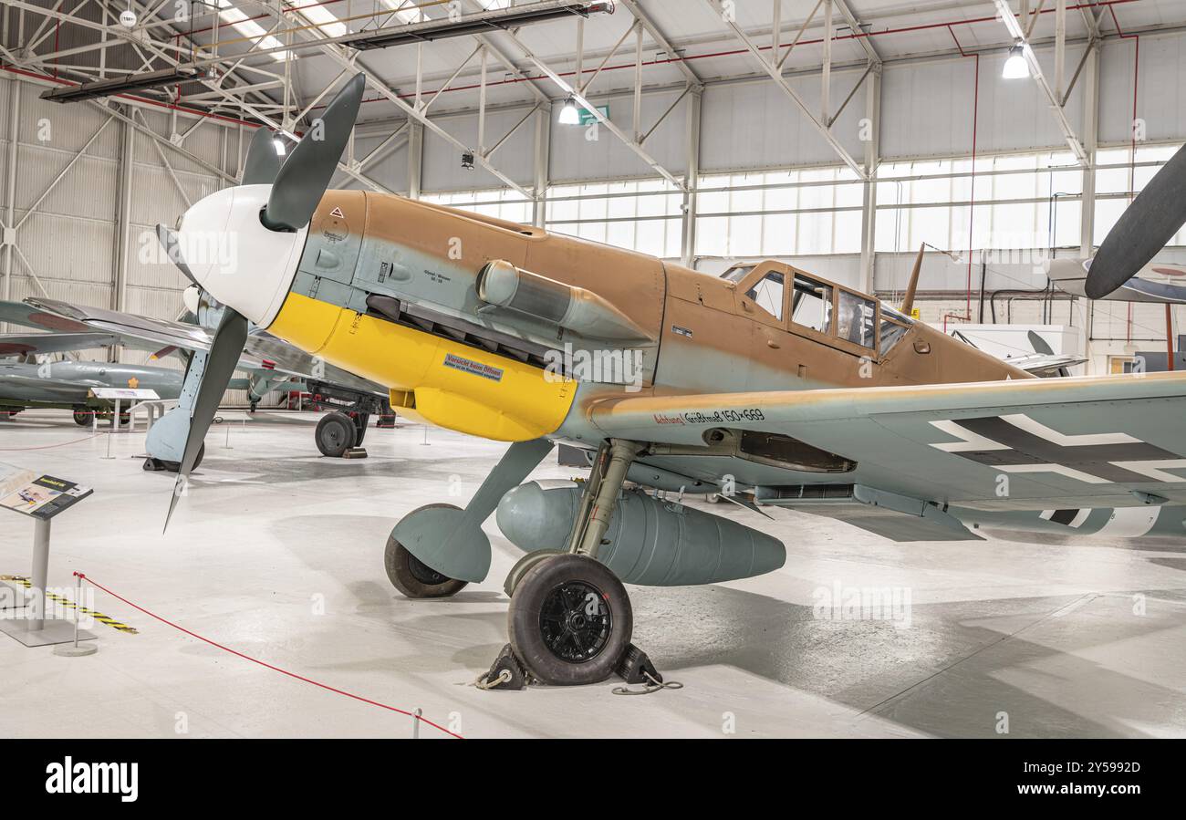 Messerschmitt BF109G-2/Trop, Museo RAF, Cosford Foto Stock