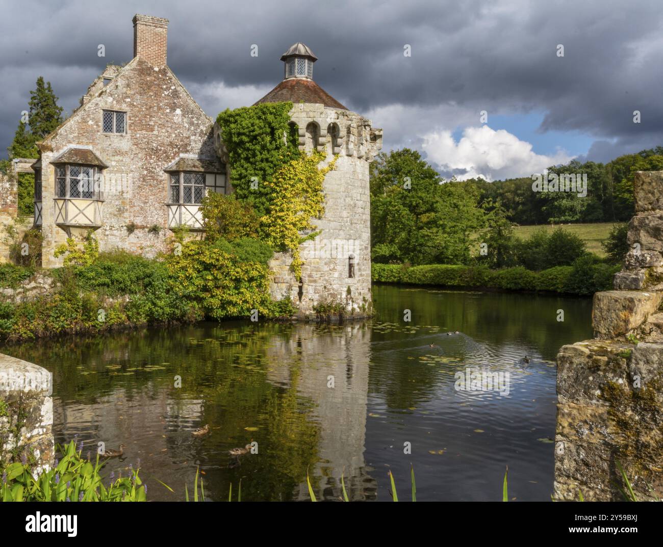 Scotney Old Castle, Kent, Inghilterra, Regno Unito, Europa Foto Stock