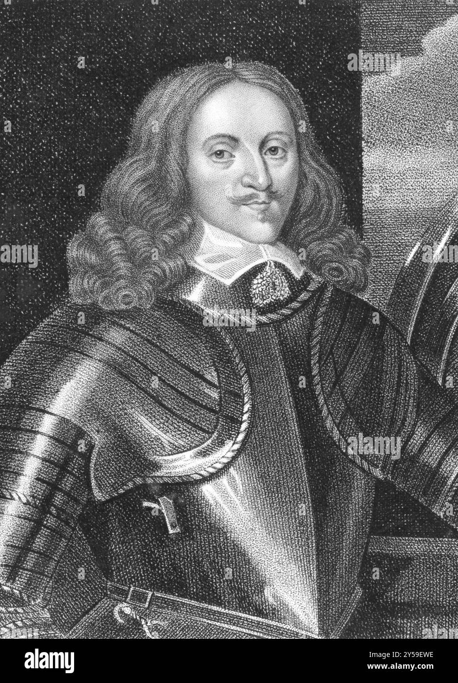 Edward Somerset, II marchese di Worcester (1601-1667) sull'incisione degli anni '1800 Nobile inglese coinvolto nella politica realista e inventore. IT Foto Stock