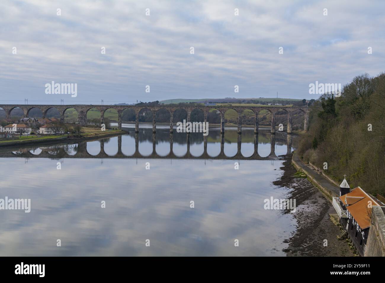 Berwick Railway Viadotto, Berwick-upon-Tweed, Northumberland Foto Stock