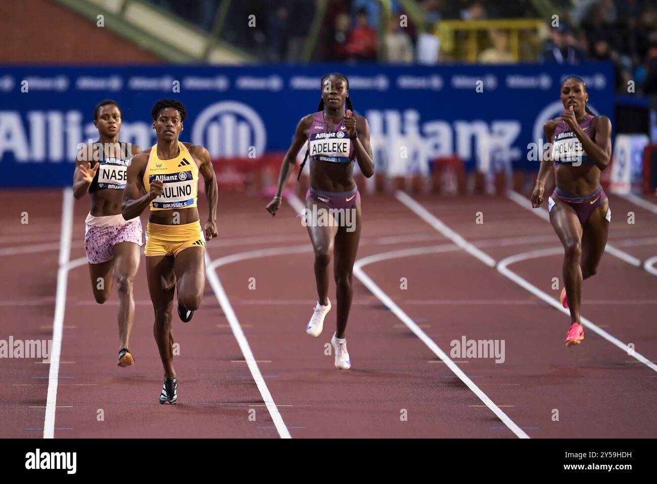 Marileidy Paulino della Repubblica Dominicana gareggia nei 400 m femminili alle finali di atletica Memorial Van Damme Diamond League al King Baudouin Foto Stock