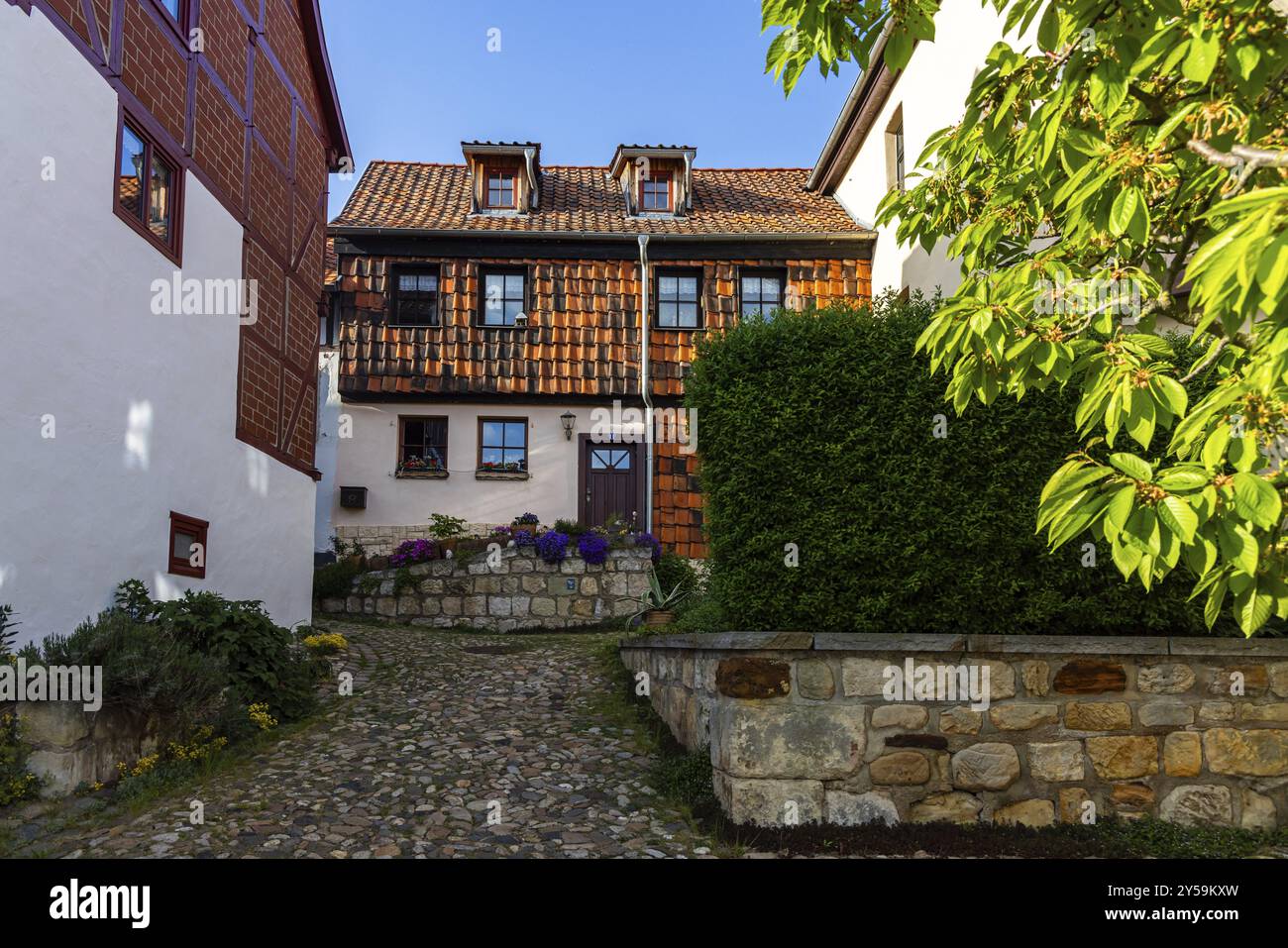 Foto di Quedlinburg, città Patrimonio dell'Umanità Foto Stock